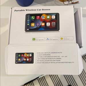 Portable Wireless Car Stereo Touchscreen Receiver - Black